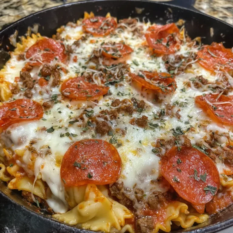 Pizza Lasagna Skillet Bake: la ricetta in padella che unisce pizza e lasagna in un solo piatto