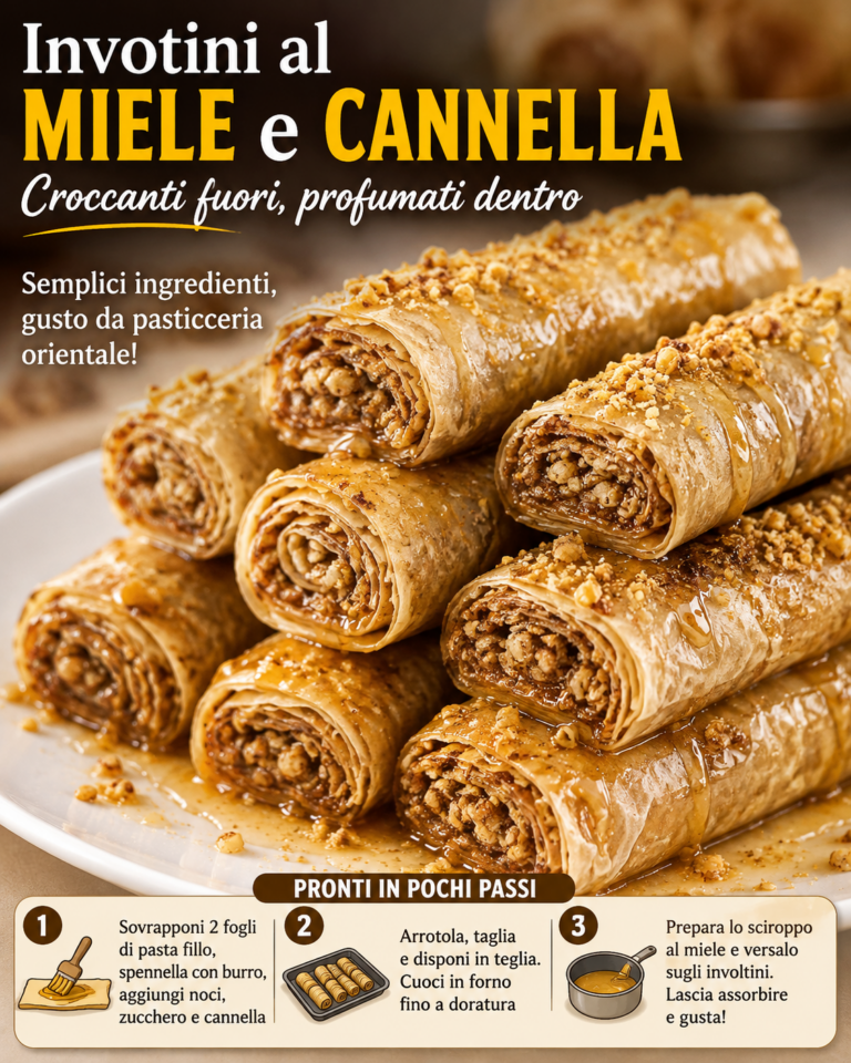 Involtini croccanti al miele e cannella: il dolce facile che conquista al primo morso